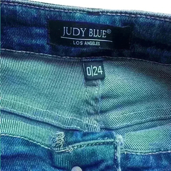 Judy Blue Jean Women size 0/24 Skinny Fit Austen High Rise Western Yoke Like New - Picture 6 of 10
